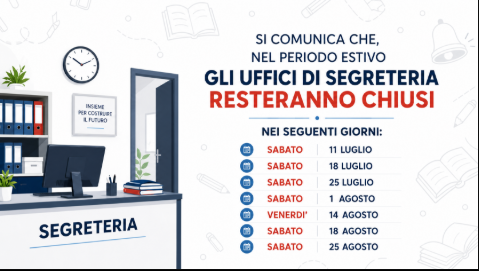 Orari estivi segreteria scolastica